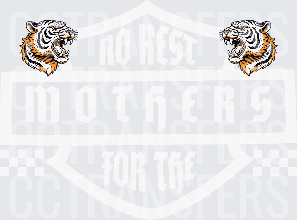 No Rest For The Mothers Roaring Tigers Badge (DTF)