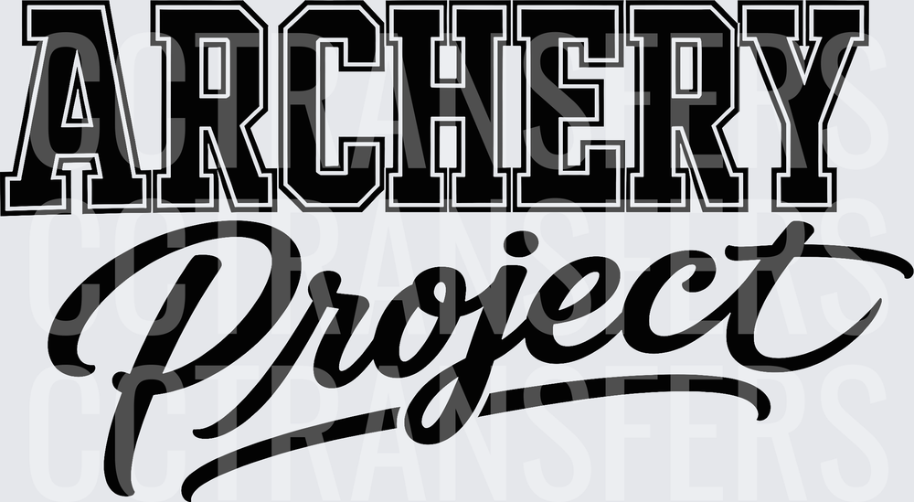 Archery Project Bold Varsity Script Lettering (DTF)