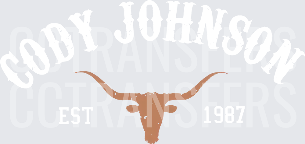 Rustic Brown Longhorn Bull Head Wide Horns (DTF)