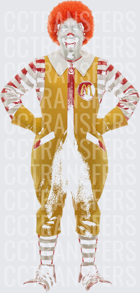 Distressed Fast Food Clown Full Body Pose (DTF)