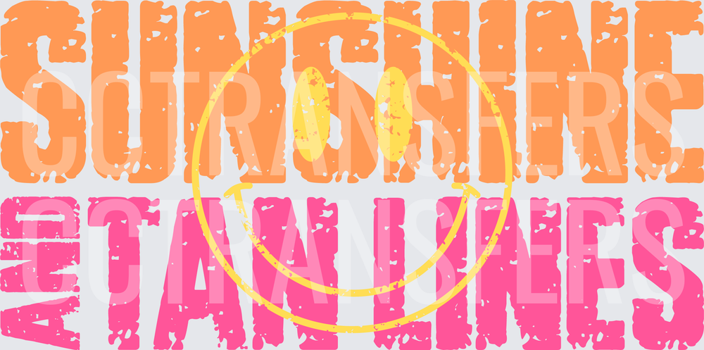 Sunshine And Tan Lines Distressed Smiley Summer (DTF)