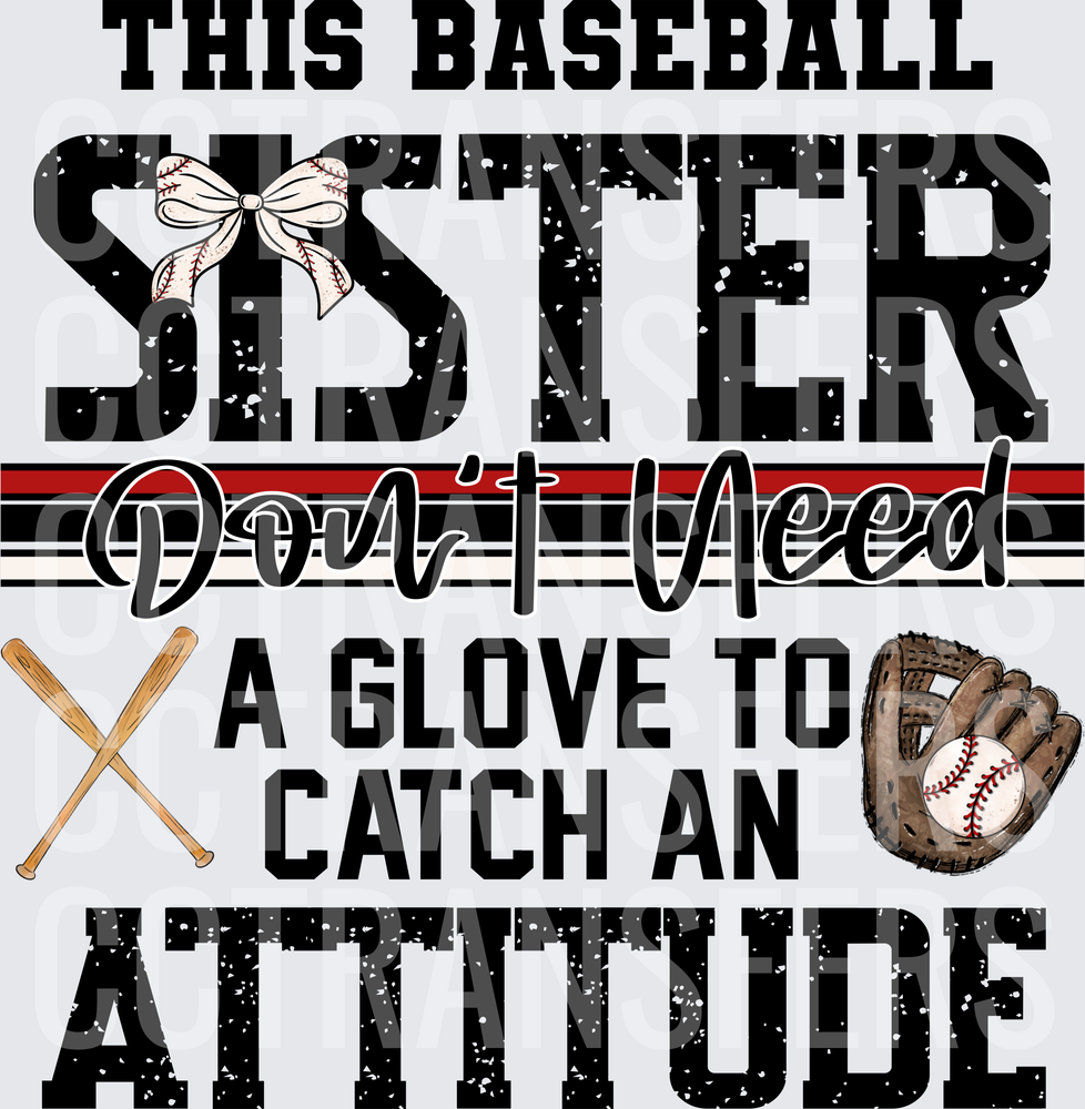 This Baseball Sister Don't Need A Glove To Catch An Attitude (DTF)