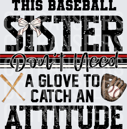 This Baseball Sister Don't Need A Glove To Catch An Attitude (DTF)