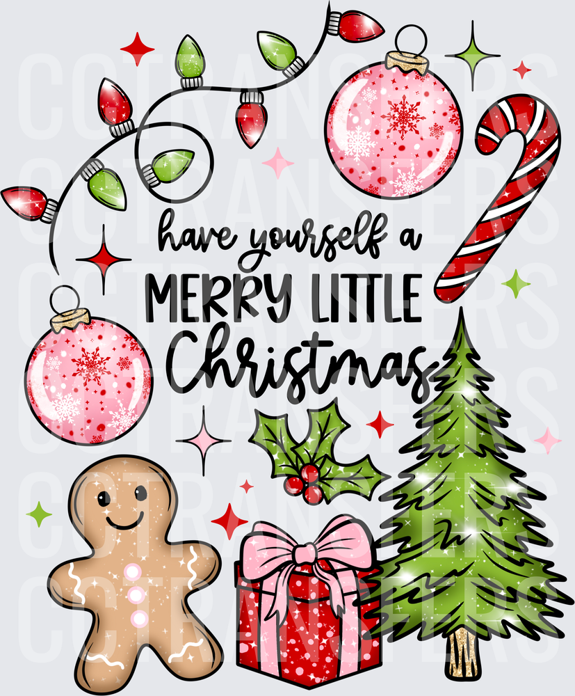 Have Yourself A Merry Little Christmas Holiday Collage (DTF)