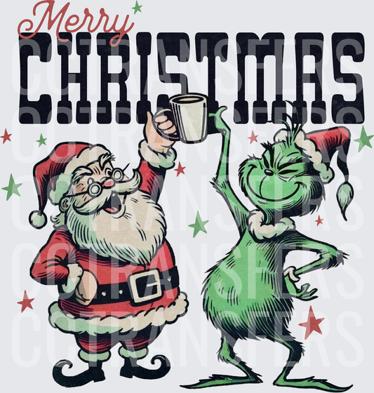 Merry Christmas Santa & G-Man Coffee Toast (DTF)
