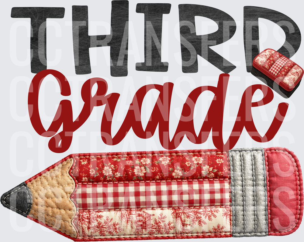 Third Grade Patchwork Quilt Pencil (DTF)