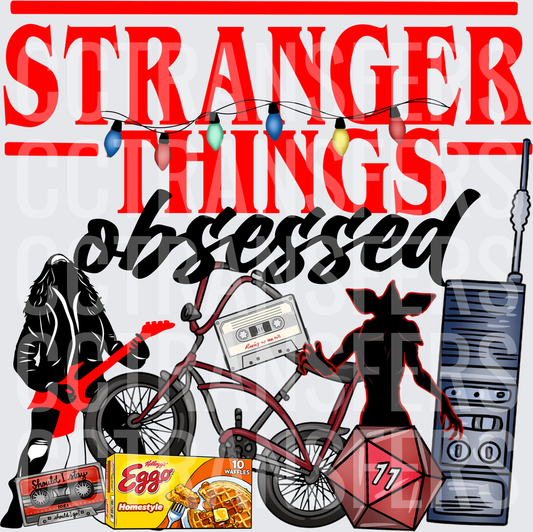 Stranger Things Obsessed Fan Collage Icons (DTF)