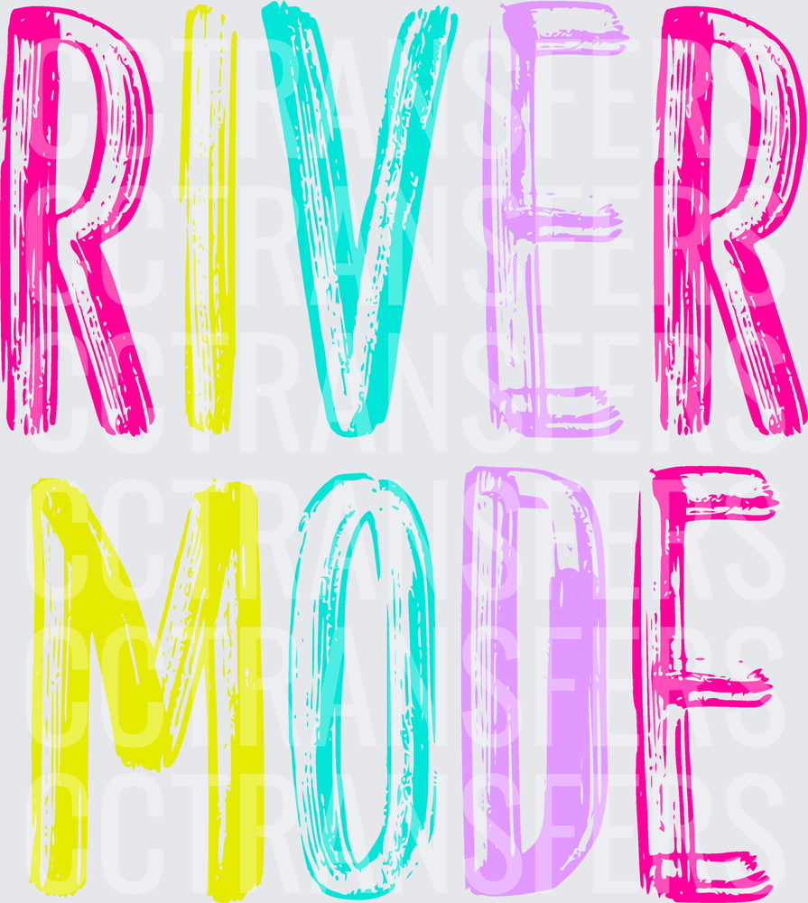 River Mode Colorful Brush Lettering (DTF)