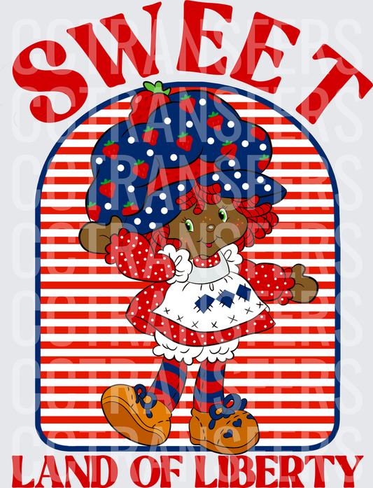 Sweet Land of Liberty Patriotic Rag Doll Girl (DTF)