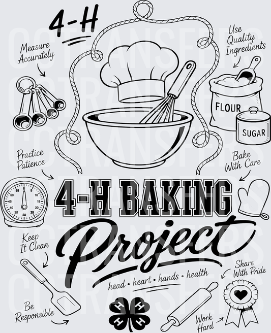 4-H Baking Project Head Heart Hands Health (DTF)