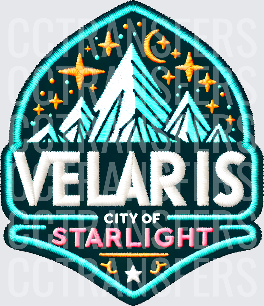 Velaris City of Starlight Embroidered Badge Mountain (DTF)