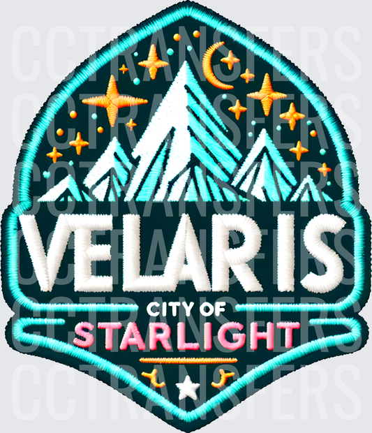 Velaris City of Starlight Embroidered Badge Mountain (DTF)
