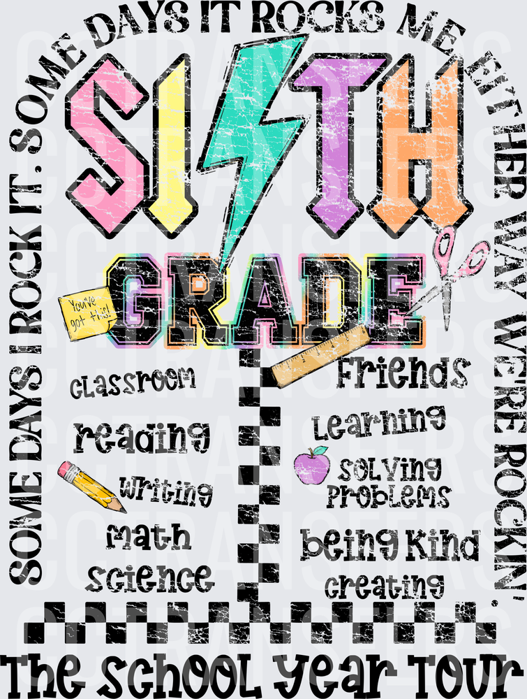 Sixth Grade School Year Tour Rocks DTF