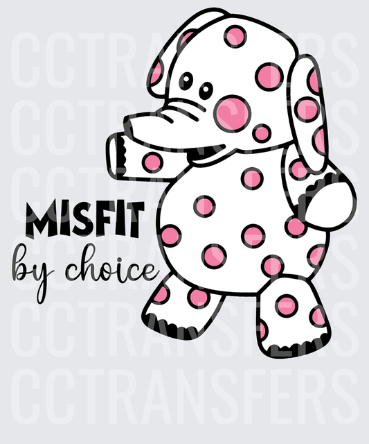 Misfit By Choice Spotted Elephant Toy Pink Polka Dots (DTF)