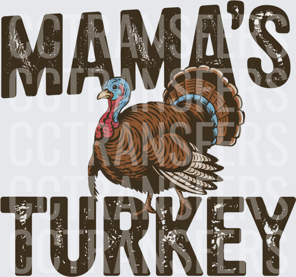 Mama's Turkey Vintage Distressed Thanksgiving Design (DTF)