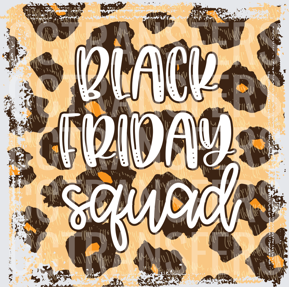 Black Friday Squad Leopard Print Grunge (DTF)