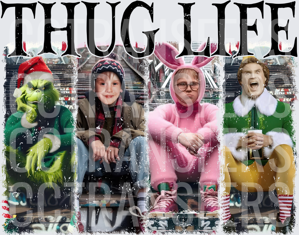 Thug Life Christmas Movie Characters Squad (DTF)