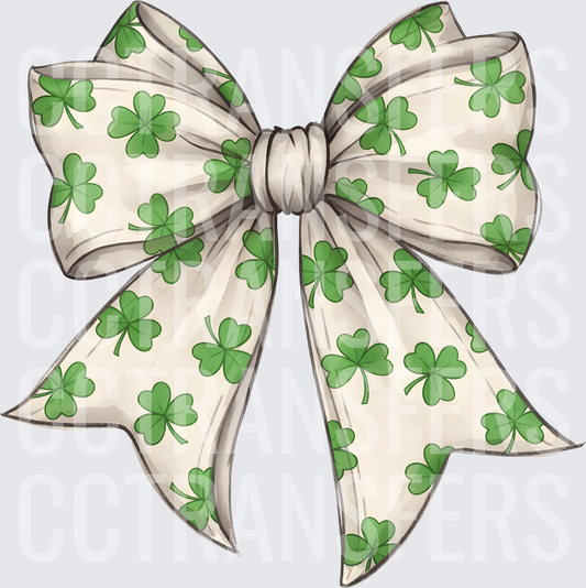 St. Patrick's Day Shamrock Coquette Ribbon Bow (DTF)