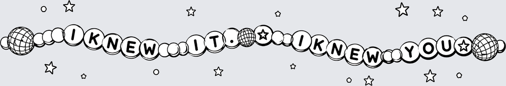 I Knew It I Knew You Beaded Bracelet Stars Design (DTF)