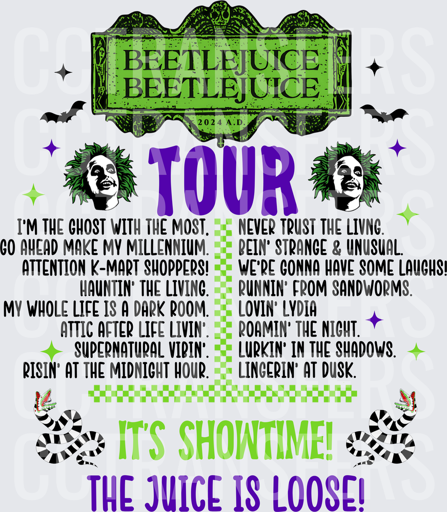 Spooky Ghost Tour 2024 It's Showtime The Juice Is Loose (DTF)