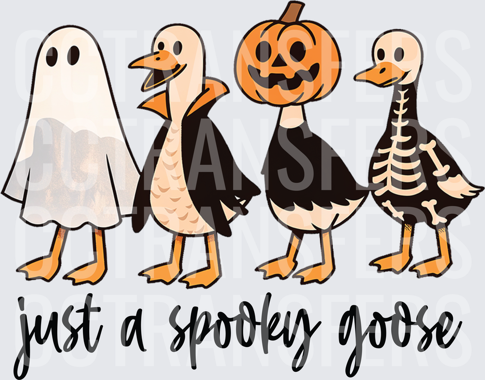 Just A Spooky Goose Halloween Costume Geese (DTF)