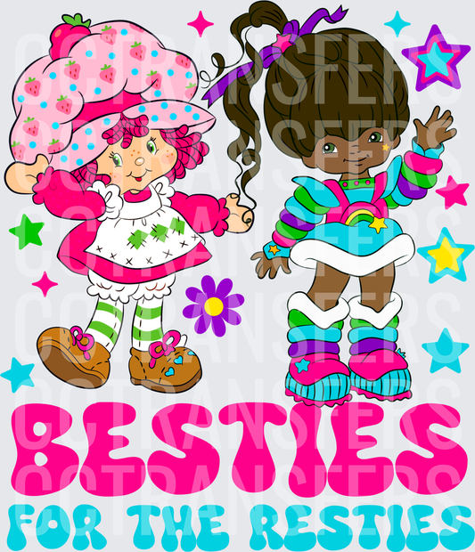 Besties For The Resties Retro Cartoon Girls (DTF)