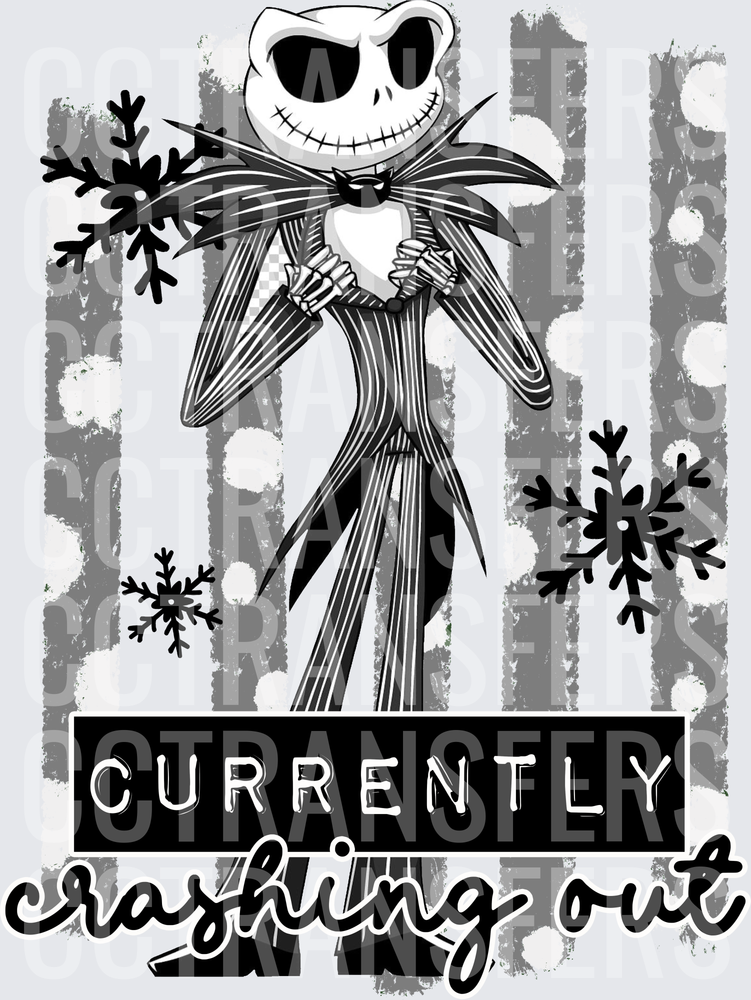Skeleton King Currently Crashing Out Snowflakes (DTF)