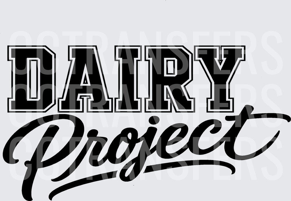 Dairy Project Bold Varsity and Script Text (DTF)