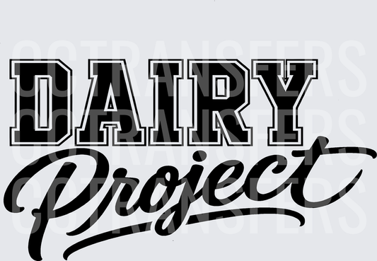 Dairy Project Bold Varsity and Script Text (DTF)