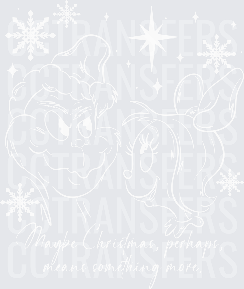 Maybe Christmas Perhaps Means Something More Snowflakes G-Man (DTF)