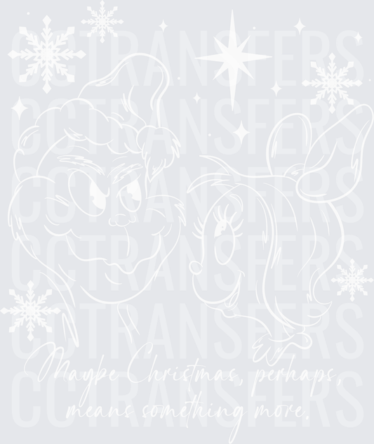 Maybe Christmas Perhaps Means Something More Snowflakes G-Man (DTF)
