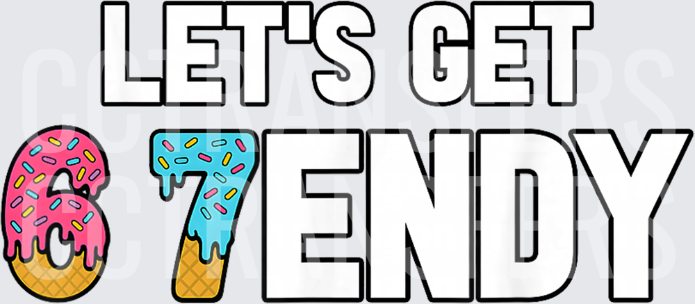 Let's Get 6 7endy Sprinkle Donut Ice Cream Numbers (DTF)