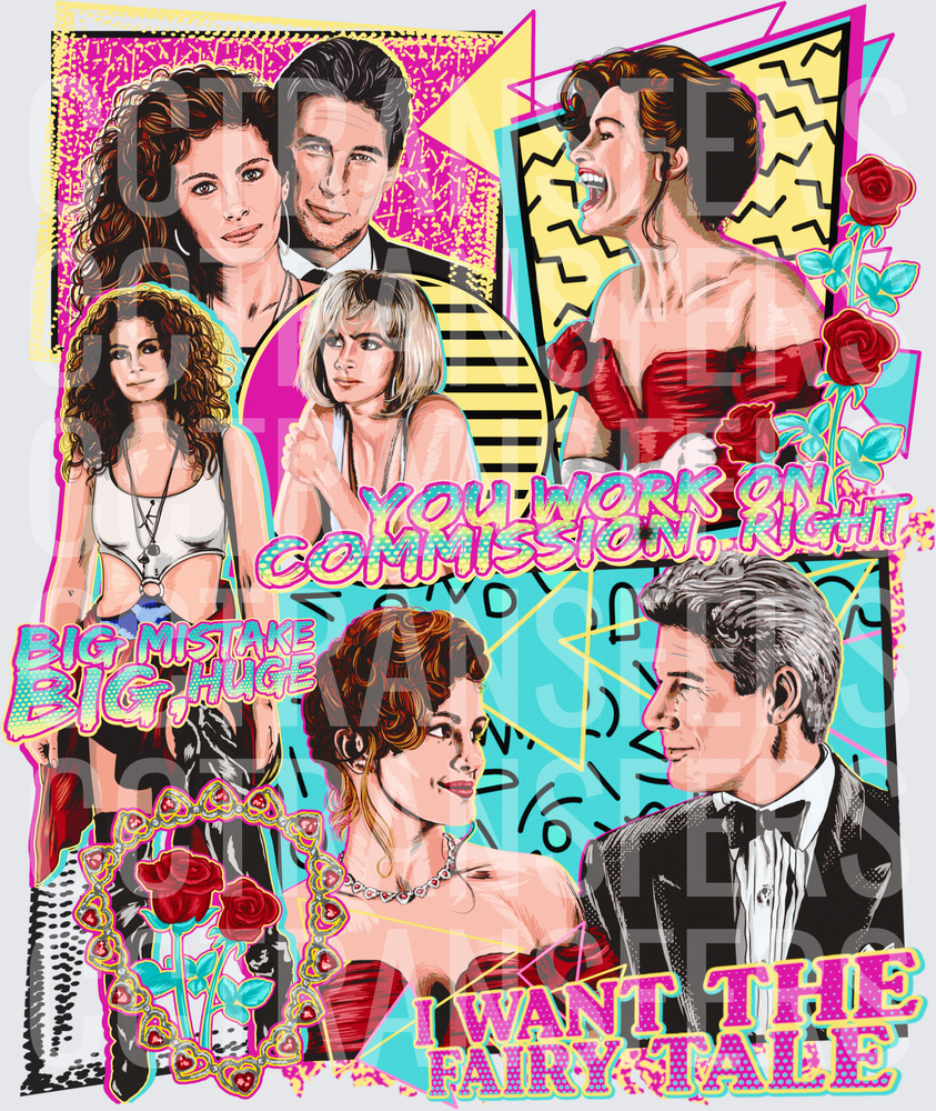 90s Romance Movie Collage Big Mistake Fairy Tale DTF