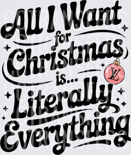 All I Want for Christmas Luxury Logo Ornament Retro (DTF)