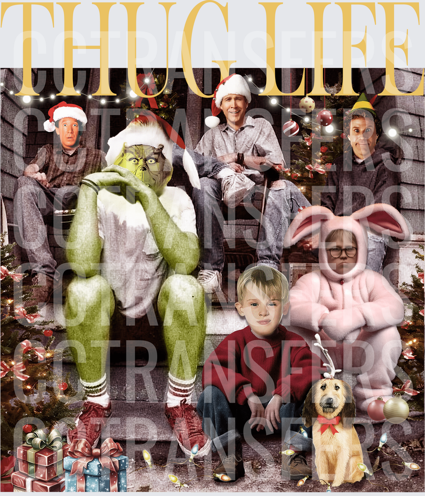Thug Life Christmas Movie Characters Holiday Mash Up (DTF)