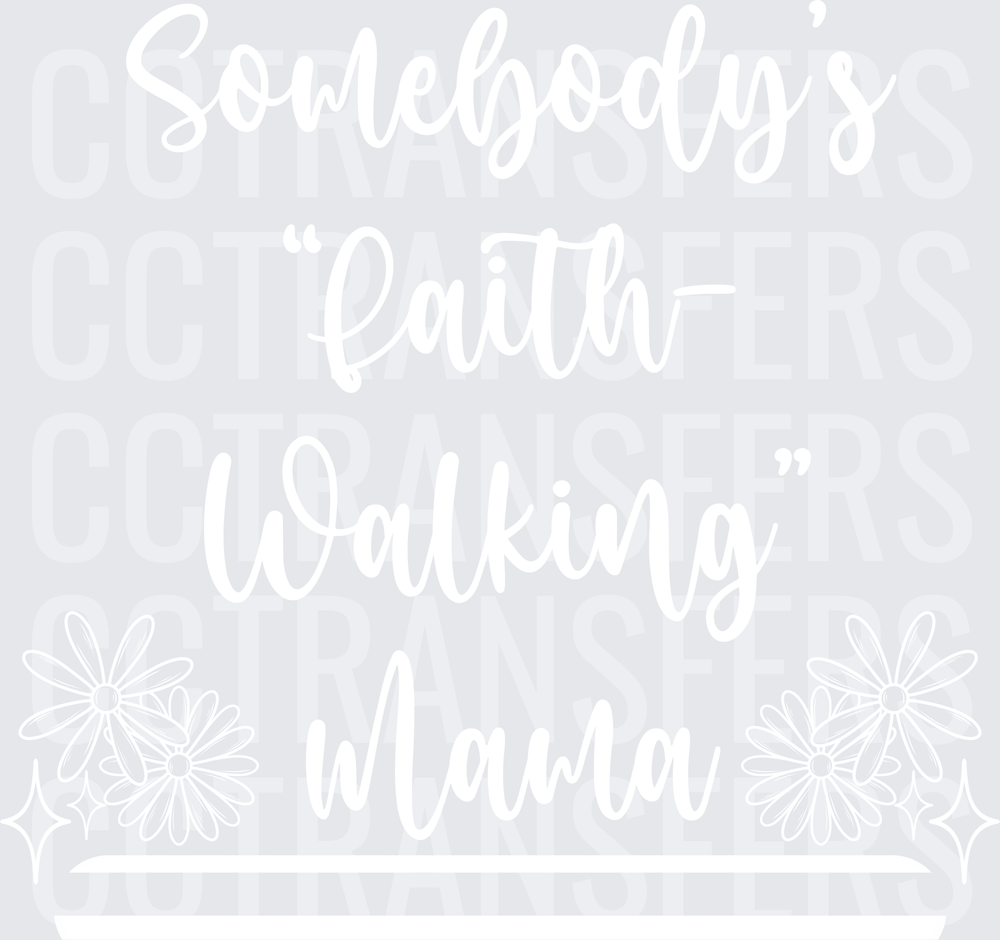 Bold White Graphic Design on Blank Background (DTF)