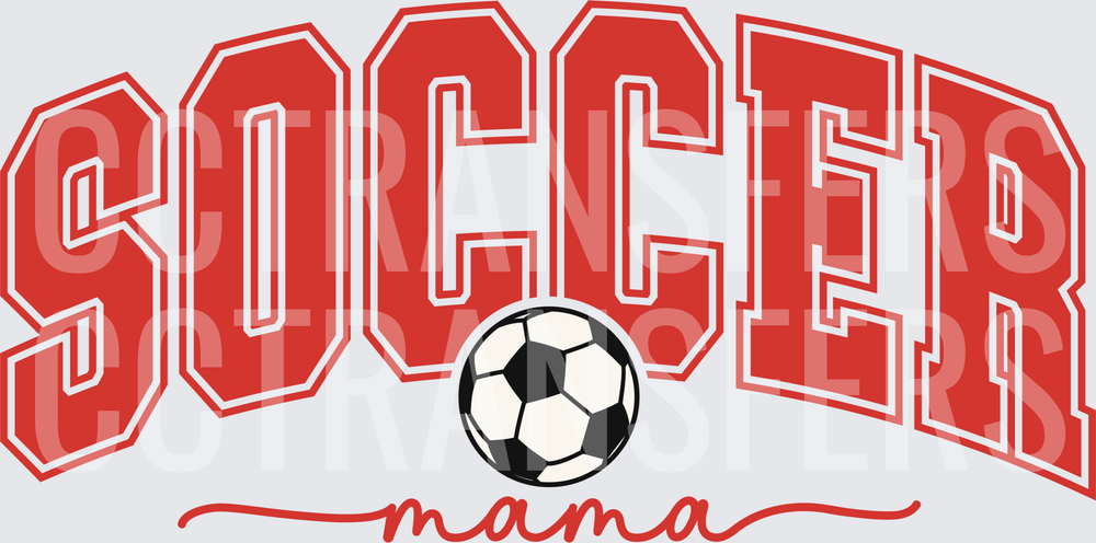 Soccer Mama Arched Varsity Letters with Ball (DTF)