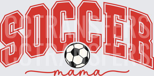Soccer Mama Arched Varsity Letters with Ball (DTF)