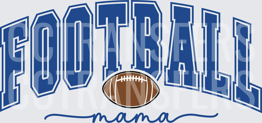 Football Mama Arched Varsity Letter Design with Ball (DTF)