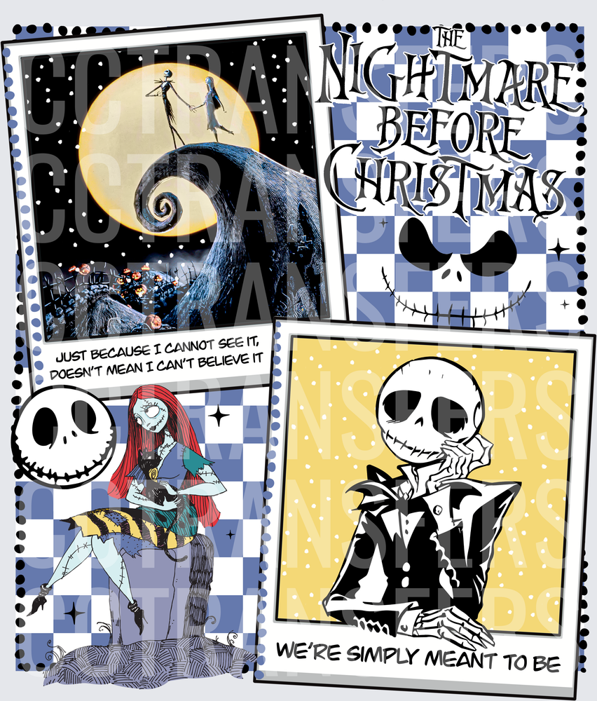 Skeleton  & Rag Doll Simply Meant To Be Collage (DTF)