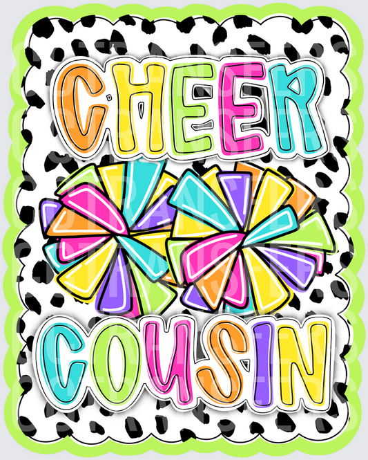 Cheer Cousin Colorful Pom Poms Dalmatian Print (DTF)