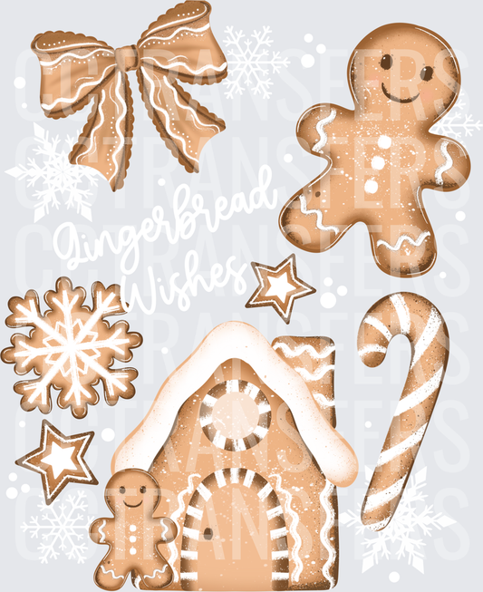 Gingerbread Christmas Cookie Cluster Set (DTF)
