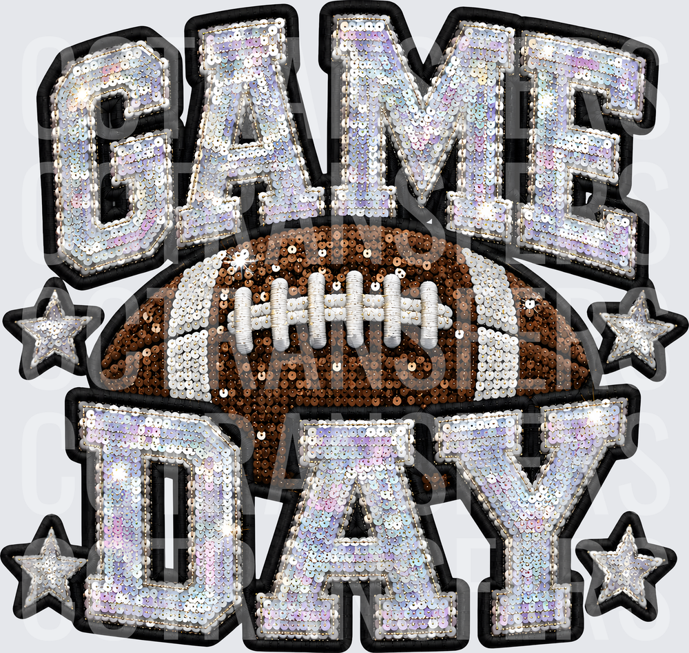 Sequin Patch Style Game Day Football Stars (DTF)