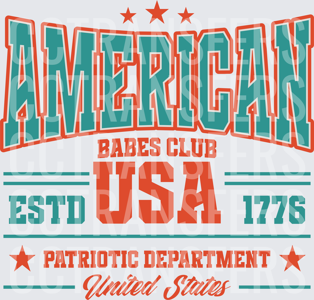 American Babes Club USA Estd 1776 Patriotic Department (DTF)
