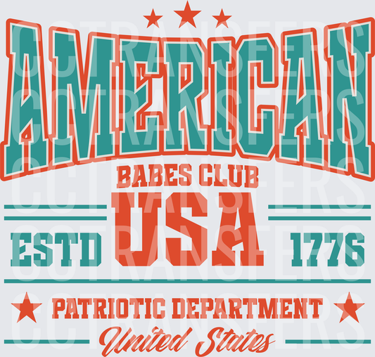 American Babes Club USA Estd 1776 Patriotic Department (DTF)